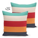 - RealHomes Çift Tarafı Dijital Baskılı Süet Yastık Kırlent Kılıfı - Realhomes Renkli Düz Çizgili Dijital Baskılı Dekoratif Süet Yastık Kırlent Kılıfı Realhomes