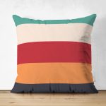 - RealHomes Çift Tarafı Dijital Baskılı Süet Yastık Kırlent Kılıfı - Realhomes Renkli Düz Çizgili Dijital Baskılı Dekoratif Süet Yastık Kırlent Kılıfı Realhomes
