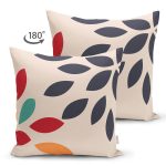 - RealHomes Çift Tarafı Dijital Baskılı Süet Yastık Kırlent Kılıfı - Realhomes  Sonbahar Temalı Renkli Yaprak Motifli Dekoratif Süet Yastık Kırlent Kılıfı Realhomes