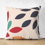 - RealHomes Çift Tarafı Dijital Baskılı Süet Yastık Kırlent Kılıfı - Realhomes  Sonbahar Temalı Renkli Yaprak Motifli Dekoratif Süet Yastık Kırlent Kılıfı Realhomes