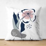 - RealHomes Çift Tarafı Dijital Baskılı Süet Yastık Kırlent Kılıfı - Realhomes  Beyaz Zemin Soft Çiçek Temalı Süet Yastık Kırlent Kılıfı Realhomes