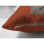 - RealHomes Çift Tarafı Dijital Baskılı Süet Yastık Kırlent Kılıfı - Realhomes  Yanık Turuncu Zemin Yaprak Motifli Modern Süet Yastık Kırlent Kılıfı Realhomes