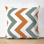 Renkli Zigzag Desenli Modern Süet Yastık Kırlent Kılıfı Realhomes