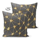 - RealHomes Çift Tarafı Dijital Baskılı Süet Yastık Kırlent Kılıfı - Realhomes  Gold Detaylı Dijital Baskılı Özel Tasarım Dekoratif Süet Yastık Kırlent Kılıfı Realhomes