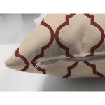 - RealHomes Çift Tarafı Dijital Baskılı Süet Yastık Kırlent Kılıfı - Realhomes  Krem Zemin Kahve Ogea Motifli Dekoratif Süet Yastık Kırlent Kılıfı Realhomes