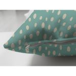 - RealHomes Çift Tarafı Dijital Baskılı Süet Yastık Kırlent Kılıfı - Realhomes  Yeşil Zemin Krem Puantiyeli Modern Süet Yastık Kırlent Kılıfı Realhomes