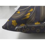 - RealHomes Çift Tarafı Dijital Baskılı Süet Yastık Kırlent Kılıfı - Realhomes  Koyu Zeminli Tropik Yaprak Motifli Dekoratif Süet Yastık Kırlent Kılıfı Realhomes