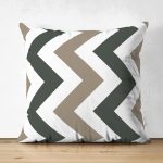 - RealHomes Çift Tarafı Dijital Baskılı Süet Yastık Kırlent Kılıfı - Realhomes Soft Renkli Zigzag Tasarımlı Dekoratif Süet Yastık Kırlent Kılıfı Realhomes