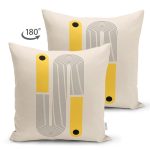 - RealHomes Çift Tarafı Dijital Baskılı Süet Yastık Kırlent Kılıfı - Realhomes İskandinav Temalı Çizgili Tasarımlı Süet Yastık Kırlent Kılıfı Realhomes