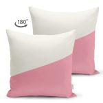 - RealHomes Çift Tarafı Dijital Baskılı Süet Yastık Kırlent Kılıfı - Realhomes Krem & Pembe Düz Renkli Dijital Baskılı Dekoratif Süet Yastık Kırlent Kılıfı Realhomes