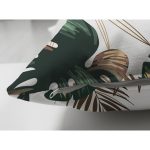 - RealHomes Çift Tarafı Dijital Baskılı Süet Yastık Kırlent Kılıfı - Realhomes Gold Detaylı Tropik Yaprak Tasarımlı Dekoratif Süet Yastık Kırlent Kılıfı Realhomes