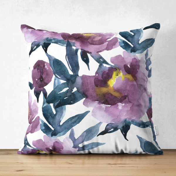 Lacivert Beyaz Çizgili Tasarım Dekoratif Süet Yastık Kırlent Kılıfı Realhomes