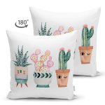 - RealHomes Çift Tarafı Dijital Baskılı Süet Yastık Kırlent Kılıfı - Realhomes Kaktüs Motifli Dijital Baskılı Dekotarif Süet Yastık Kırlent Kılıfı Realhomes