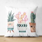 - RealHomes Çift Tarafı Dijital Baskılı Süet Yastık Kırlent Kılıfı - Realhomes Kaktüs Motifli Dijital Baskılı Dekotarif Süet Yastık Kırlent Kılıfı Realhomes