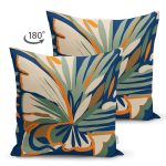 Ebru Çizimli Özel Tasarım Dekoratif Süet Yastık Kırlent Kılıfı Realhomes