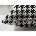 - RealHomes Çift Tarafı Dijital Baskılı Süet Yastık Kırlent Kılıfı - Realhomes Siyah Beyaz Kazayağı Tasarımlı Dekoratif Süet Yastık Kırlent Kılıfı Realhomes