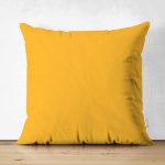 - RealHomes Çift Tarafı Dijital Baskılı Süet Yastık Kırlent Kılıfı - Realhomes Sarı Düz Renkli Dijital Baskılı Süet Yastık Kırlent Kılıfı Realhomes