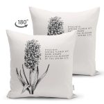 - RealHomes Çift Tarafı Dijital Baskılı Süet Yastık Kırlent Kılıfı - Realhomes  Karakalem Çiçek Çizimli Yazılı Modern Süet Yastık Kırlent Kılıfı Realhomes