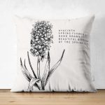 - RealHomes Çift Tarafı Dijital Baskılı Süet Yastık Kırlent Kılıfı - Realhomes  Karakalem Çiçek Çizimli Yazılı Modern Süet Yastık Kırlent Kılıfı Realhomes