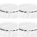 - RealHomes Yuvarlak Fermuarlı Sandalye Minderi - Realhomes  4'lü Siyah Zeminde Rengarenk Mandala Motifli Dijital Baskılı Yuvarlak Fermuarlı Sandalye Minderi Seti Realhomes