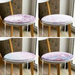 - RealHomes Yuvarlak Fermuarlı Sandalye Minderi - Realhomes  4'lü Sarmaşık Çiçekler Tasarımlı Yuvarlak Fermuarlı Sandalye Minderi Seti Realhomes