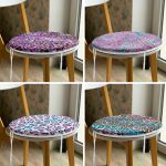 - RealHomes Yuvarlak Fermuarlı Sandalye Minderi - Realhomes  4'lü Renkli Leopar Desenli Yuvarlak Fermuarlı Sandalye Minderi Seti Realhomes