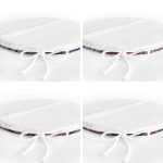 4'lü Ekose Özel Tasarım Yuvarlak Fermuarlı Sandalye Minderi Seti Realhomes