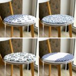 - RealHomes Yuvarlak Fermuarlı Sandalye Minderi - Realhomes 4'lü Nazar Boncuk Desenli Yuvarlak Fermuarlı Sandalye Minderi Seti Realhomes