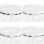 4'lü Gold Yazılı Geometrik Desenli Yuvarlak Fermuarlı Sandalye Minderi Seti Realhomes