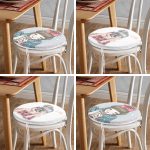 - RealHomes Yuvarlak Fermuarlı Sandalye Minderi - Realhomes  4'lü Kahve İçen ve Fotoğraf Çeken Kız Yuvarlak Fermuarlı Sandalye Minderi Seti Realhomes