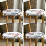 - RealHomes Yuvarlak Fermuarlı Sandalye Minderi - Realhomes  4'lü Kahve İçen ve Fotoğraf Çeken Kız Yuvarlak Fermuarlı Sandalye Minderi Seti Realhomes