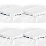 4'lü Mavi Mermer Yuvarlak Fermuarlı Sandalye Minderi Seti Realhomes