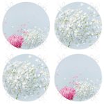 - RealHomes Yuvarlak Fermuarlı Sandalye Minderi - Realhomes 4'lü Papatya Tasarımlı Modern Yuvarlak Fermuarlı Sandalye Minderi Seti Realhomes