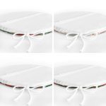 4'lü Kırmızı Yeşil Renk Tonlarında Geyik ve Ekose Temalı Yuvarlak Fermuarlı Sandalye Minderi Seti Realhomes