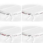 4'lü Kırmızı Beyaz Yılbaşı Geyikleri Yuvarlak Fermuarlı Sandalye Minderi Seti Realhomes