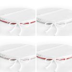 4'lü Kırmızı Beyaz Yılbaşı Geyik ve Kar Taneleri Yuvarlak Fermuarlı Sandalye Minderi Seti Realhomes