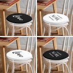 - RealHomes Yuvarlak Fermuarlı Sandalye Minderi - Realhomes  4'lü Yesterday Now Tomorrow & Love Yuvarlak Fermuarlı Sandalye Minderi Seti Realhomes