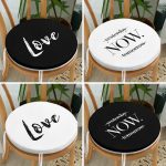 - RealHomes Yuvarlak Fermuarlı Sandalye Minderi - Realhomes  4'lü Yesterday Now Tomorrow & Love Yuvarlak Fermuarlı Sandalye Minderi Seti Realhomes