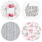 - RealHomes Yuvarlak Fermuarlı Sandalye Minderi - Realhomes  4'lü Gri ve Pembe Renklerin Uyumu Konseptli Yuvarlak Fermuarlı Sandalye Minderi Seti Realhomes