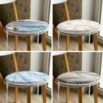 - RealHomes Yuvarlak Fermuarlı Sandalye Minderi - Realhomes  4'lü Dijital Baskılı Dekoratif Yuvarlak Fermuarlı Sandalye Minderi Seti Realhomes