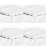 4'lü Limon ve Tropikal Yaprak Yuvarlak Fermuarlı Sandalye Minderi Seti Realhomes