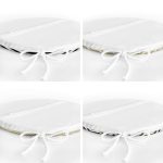 - RealHomes Yuvarlak Fermuarlı Sandalye Minderi - Realhomes  4'lü Altın Varaklı Geometrik Desenli Dekoratif Modern Yuvarlak Fermuarlı Sandalye Minderi Seti Realhomes