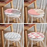 - RealHomes Yuvarlak Fermuarlı Sandalye Minderi - Realhomes  4'lü Dijital Baskılı Dekoratif Yuvarlak Fermuarlı Sandalye Minderi Seti Realhomes