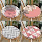 - RealHomes Yuvarlak Fermuarlı Sandalye Minderi - Realhomes  4'lü Dijital Baskılı Dekoratif Yuvarlak Fermuarlı Sandalye Minderi Seti Realhomes