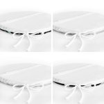 4'lü Mermer Motifli Zigzag Tasarımlı Yuvarlak Fermuarlı Sandalye Minderi Seti Realhomes