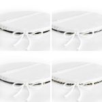 4'lü Gold Detaylı Tropik Yaprak Motifli Yuvarlak Fermuarlı Sandalye Minderi Seti Realhomes