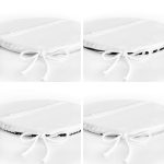 4'lü Siyah Beyaz Home Sweet Temalı Yuvarlak Fermuarlı Sandalye Minderi Seti Realhomes