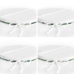 4'lü Yeşil Tropik Yapraklar Dijital Baskılı Yuvarlak Fermuarlı Sandalye Minderi Seti Realhomes