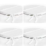 4'lü Renkli Zemin Üzerinde Geometrik Çizimli Modern Yuvarlak Fermuarlı Sandalye Minderi Seti Realhomes