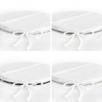 4'lü Renkli Zemin Üzerinde Gold Detaylı Mermer Desenli Modern Yuvarlak Fermuarlı Sandalye Minderi Seti Realhomes